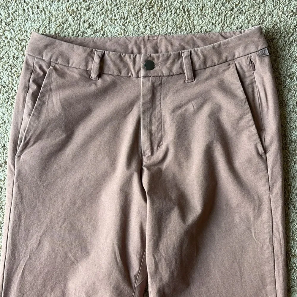 Lululemon Men’s Commission Pant Cotton Slim Earth Dye Faded Red 32